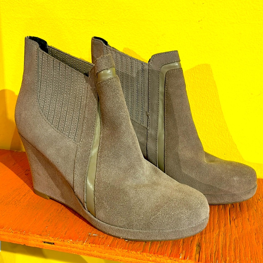 Wedged Slip On Booties
